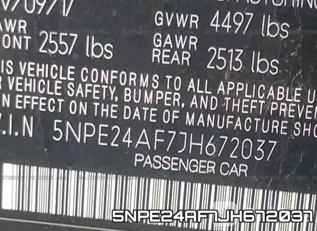 5NPE24AF7JH672037 фото 10