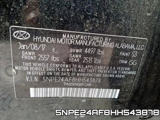 5NPE24AF8HH543878 фото 2