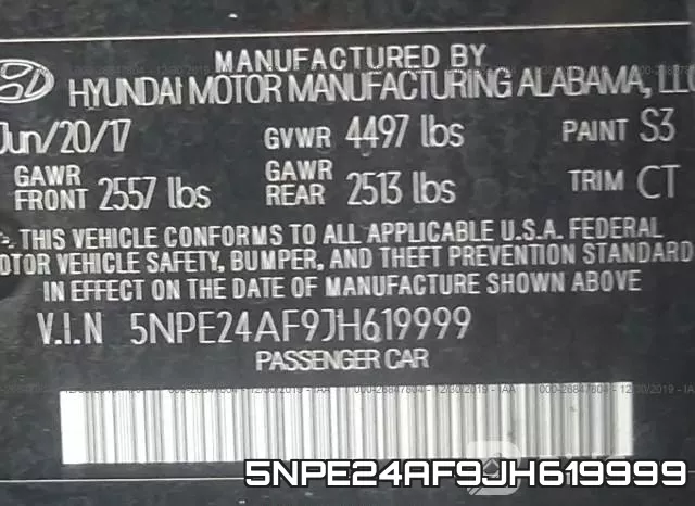 5NPE24AF9JH619999 фото 10