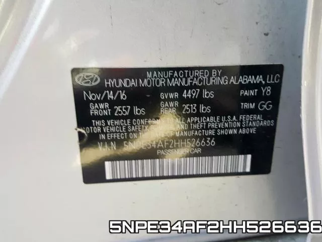 5NPE34AF2HH526636 фото 2