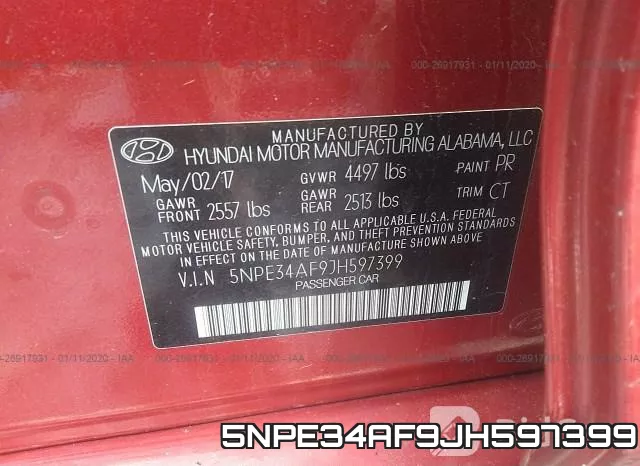 5NPE34AF9JH597399 фото 10