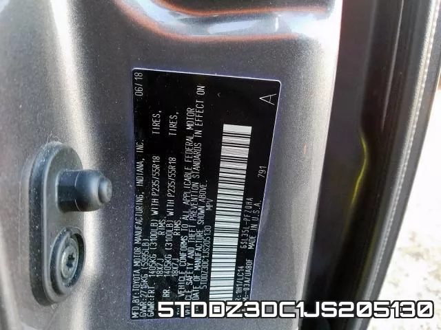 5TDDZ3DC1JS205130 фото 2