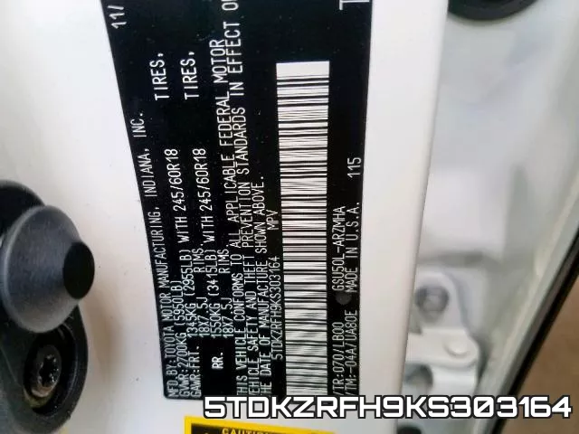 5TDKZRFH9KS303164 фото 2