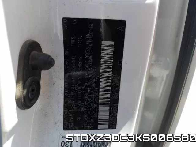 5TDXZ3DC3KS006580 фото 2
