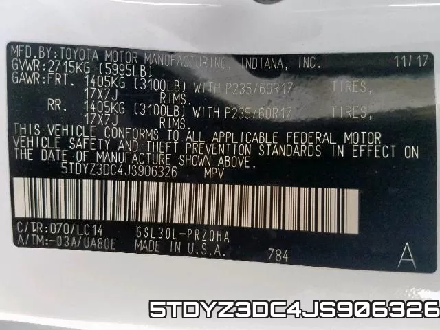 5TDYZ3DC4JS906326 фото 2