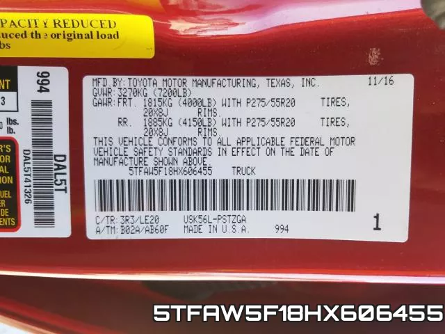 5TFAW5F18HX606455 фото 2