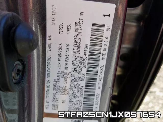 5TFAZ5CN1JX057654 фото 2