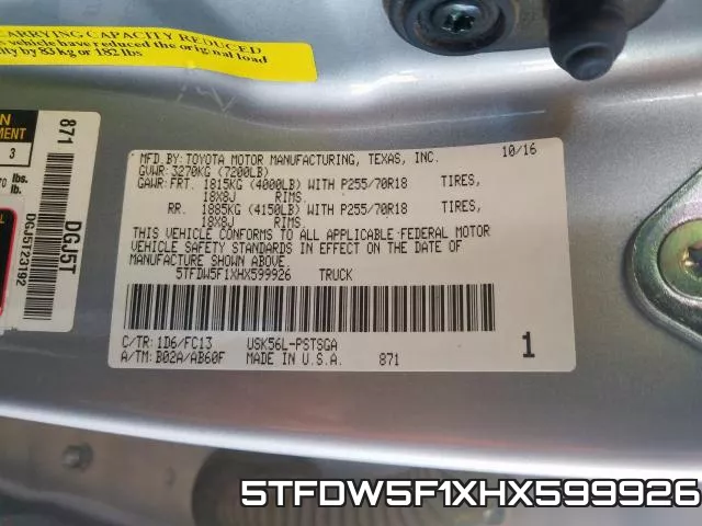 5TFDW5F1XHX599926 фото 2