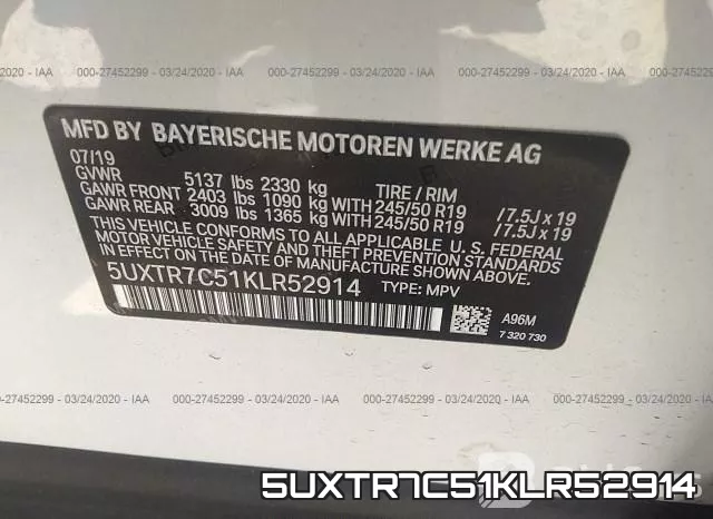 5UXTR7C51KLR52914 фото 10