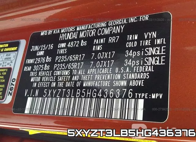 5XYZT3LB5HG436376 фото 10