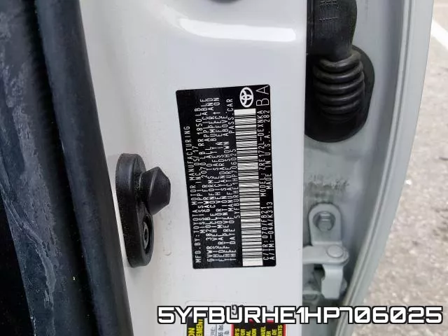5YFBURHE1HP706025 фото 2