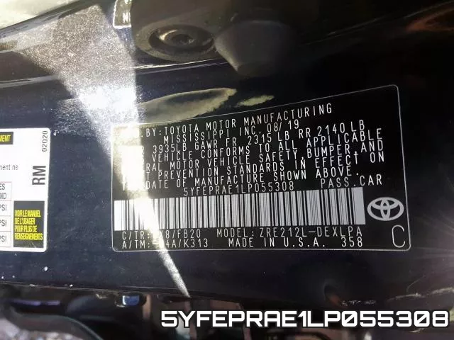 5YFEPRAE1LP055308 фото 2
