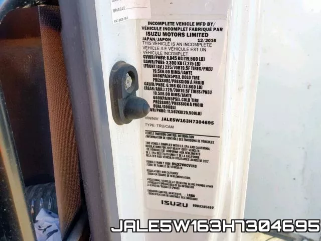 JALE5W163H7304695 фото 2