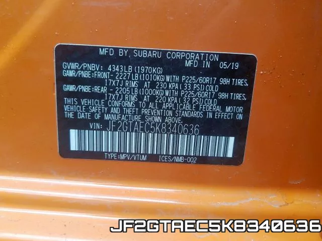 JF2GTAEC5K8340636 фото 2