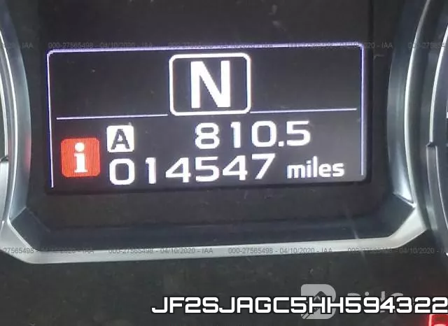 JF2SJAGC5HH594322 фото 8
