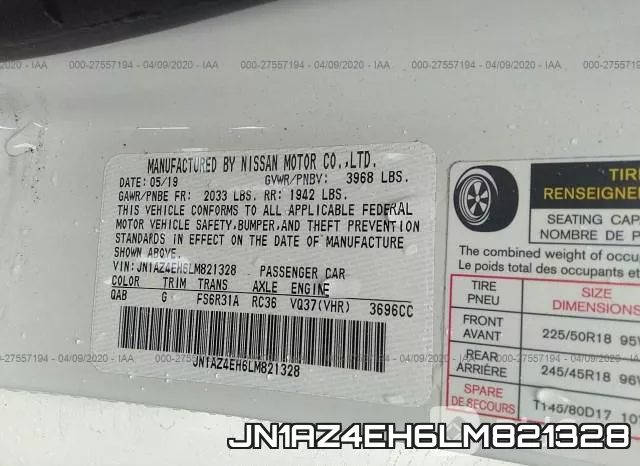 JN1AZ4EH6LM821328 фото 10