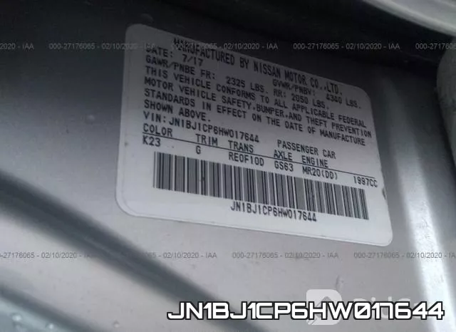 JN1BJ1CP6HW017644 фото 10