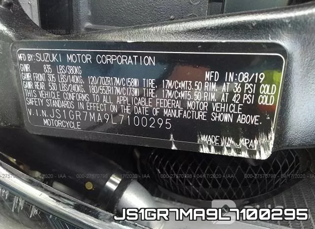 JS1GR7MA9L7100295 фото 2