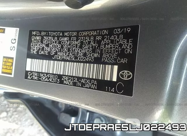 JTDEPRAE5LJ022493 фото 10
