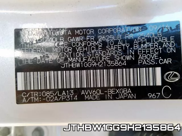 JTHBW1GG9H2135864 фото 2
