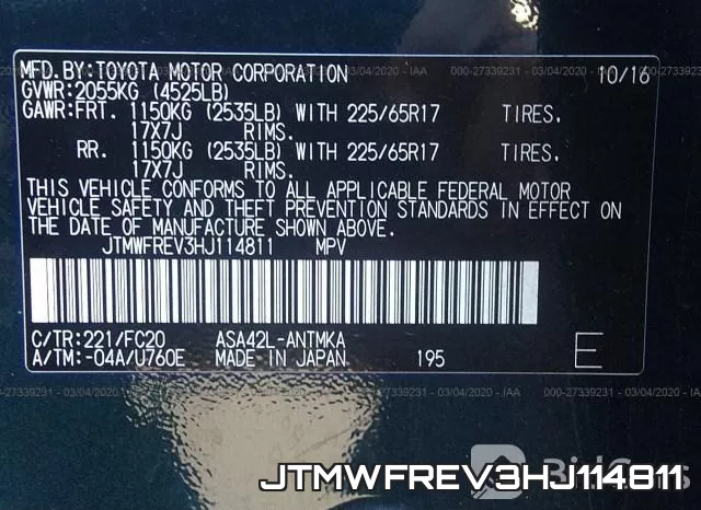 JTMWFREV3HJ114811 фото 10