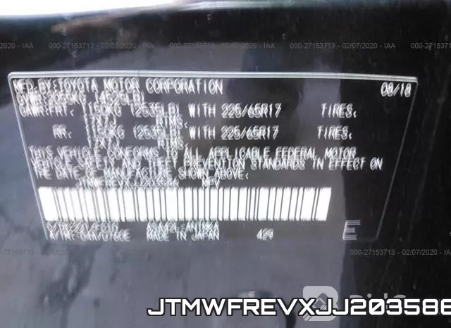 JTMWFREVXJJ203586 фото 10