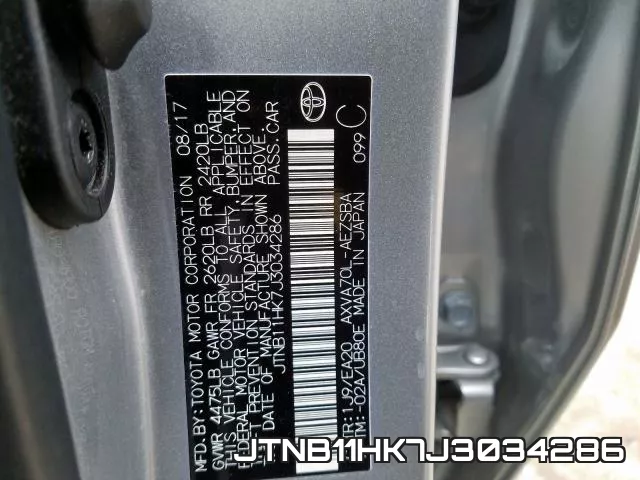 JTNB11HK7J3034286 фото 2