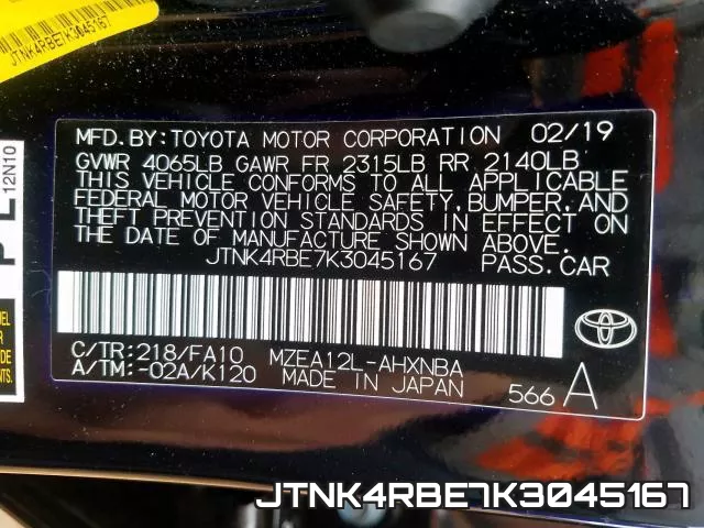 JTNK4RBE7K3045167 фото 2