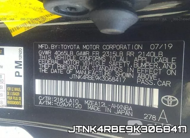 JTNK4RBE9K3068417 фото 10