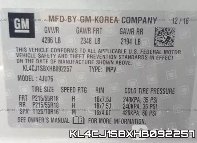 KL4CJ1SBXHB092257 фото 10