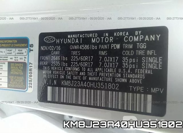 KM8J23A40HU351802 фото 10