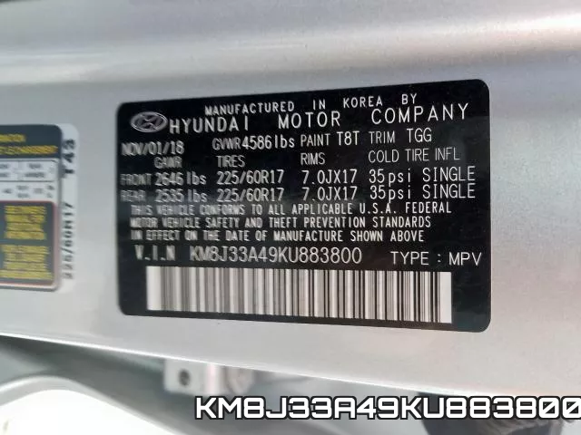 KM8J33A49KU883800 фото 2