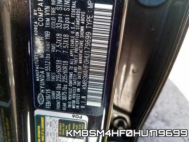 KM8SM4HF0HU179699 фото 2