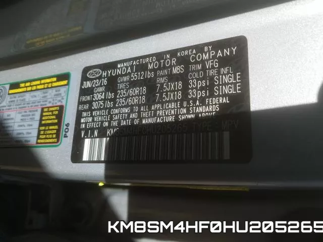 KM8SM4HF0HU205265 фото 2
