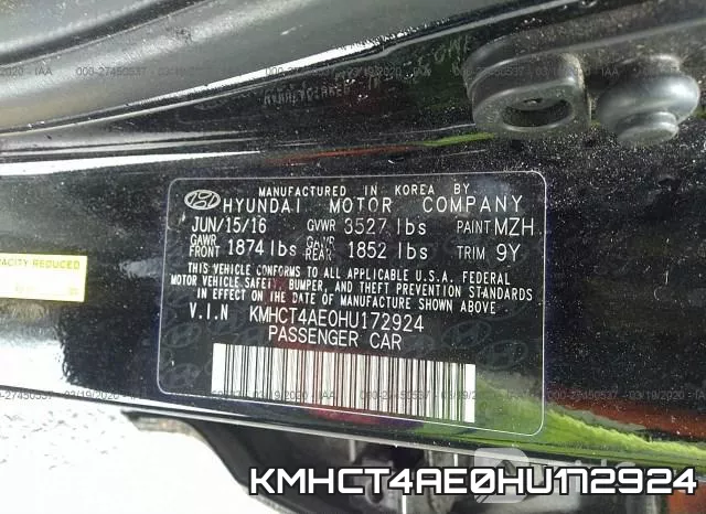KMHCT4AE0HU172924 фото 10