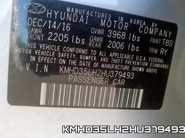 KMHD35LH2HU379493 фото 2