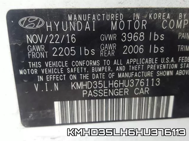 KMHD35LH6HU376113 фото 2