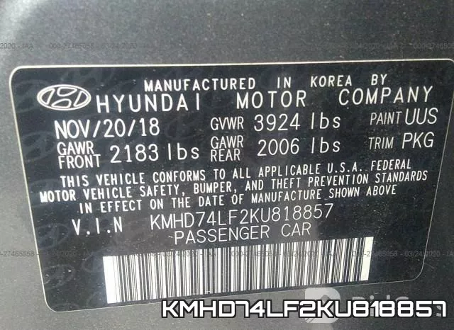 KMHD74LF2KU818857 фото 10