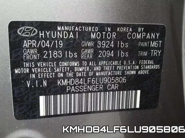 KMHD84LF6LU905806 фото 2
