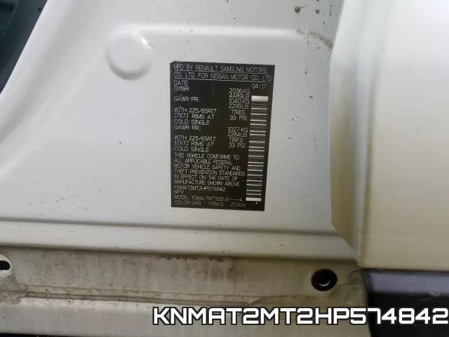 KNMAT2MT2HP574842 фото 2