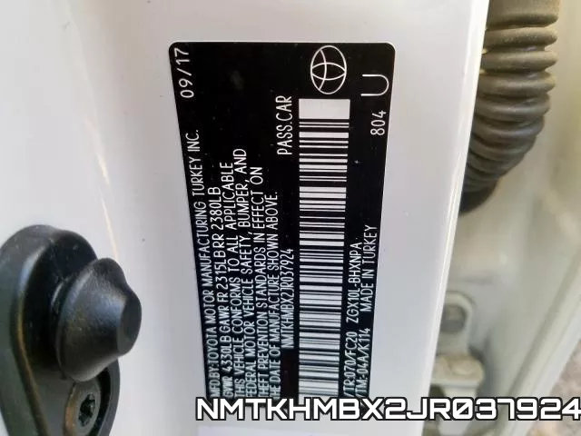 NMTKHMBX2JR037924 фото 2