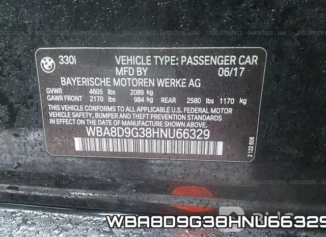 WBA8D9G38HNU66329 фото 10