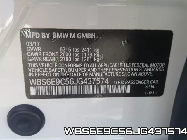 WBS6E9C56JG437574 фото 2