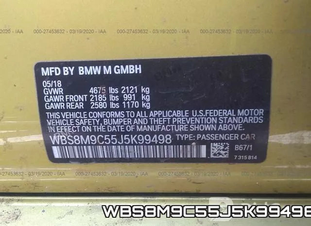 WBS8M9C55J5K99498 фото 10