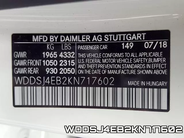 WDDSJ4EB2KN717602 фото 2