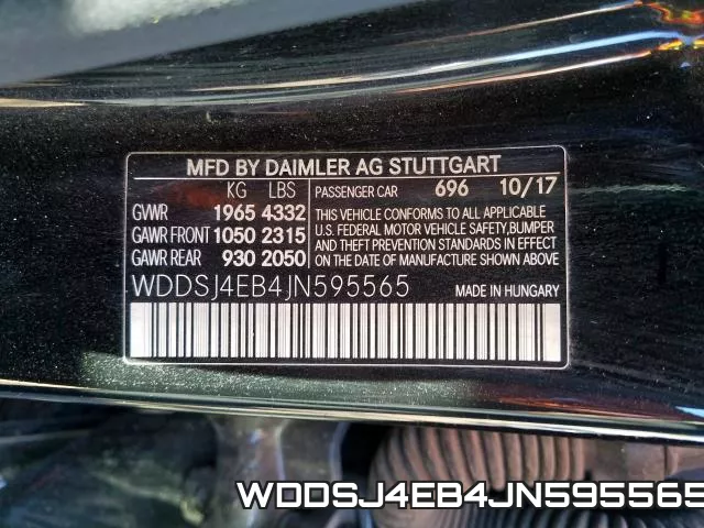 WDDSJ4EB4JN595565 фото 2