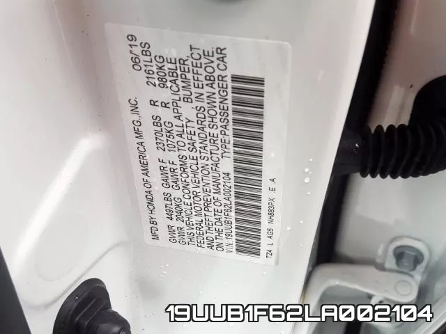 19UUB1F62LA002104 фото 2
