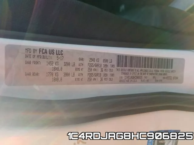 1C4RDJAG8HC906825 фото 2