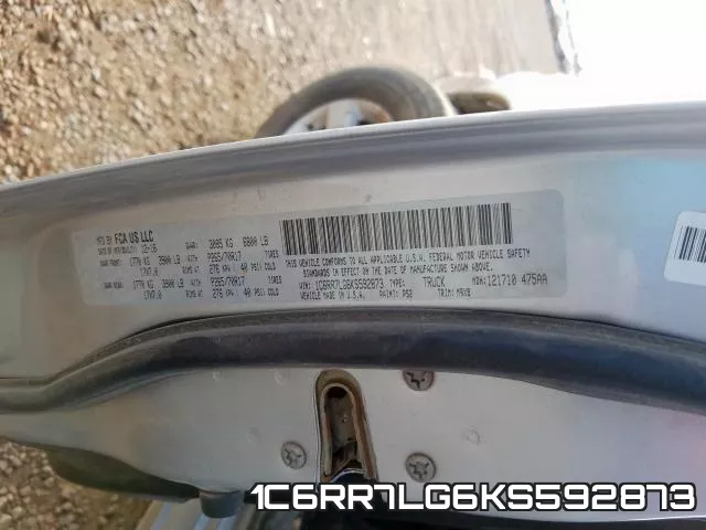 1C6RR7LG6KS592873 фото 2
