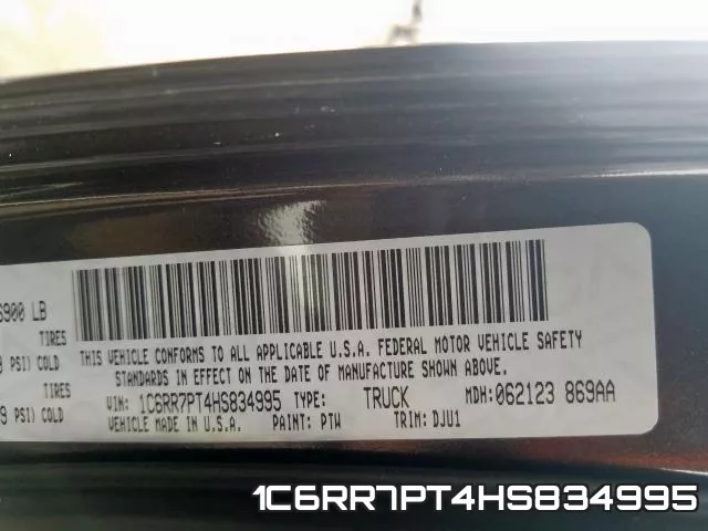 1C6RR7PT4HS834995 фото 2